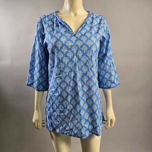 Bluthreads Small Blue Printed Women's Top R7